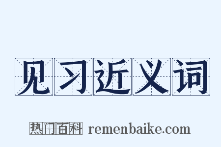 见习近义词是什么意思的图片